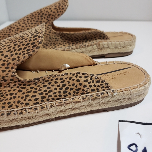 Leopard espadrille flat mules slip-on leopard - Picture 5 of 8